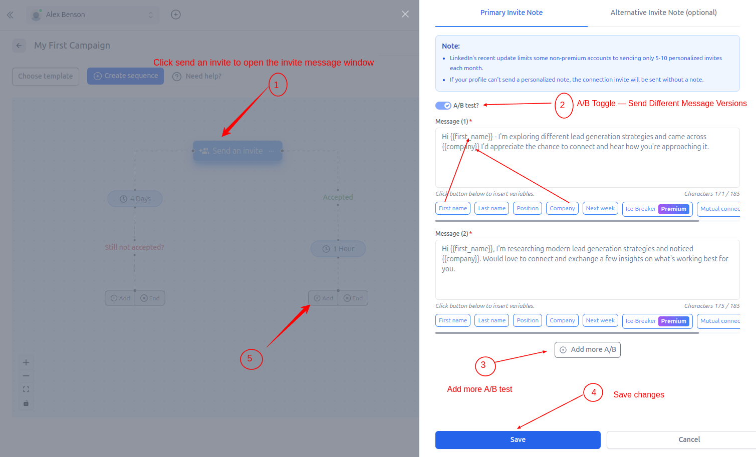 Create sequence → Smart Builder